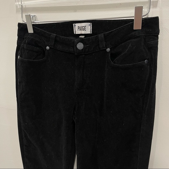 Paige Verdugo Ultra Skinny Jeans Pants Black Overdue Corduroy 28 - Picture 4 of 9